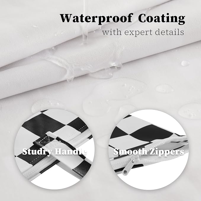 Checkered 2 Pcs Large Travel Laundry Bags - Image 7