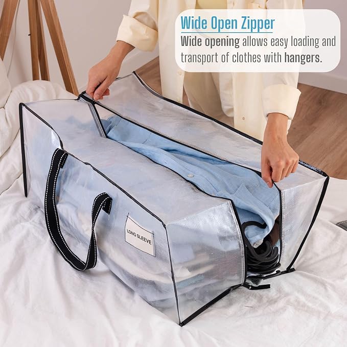VENO 8 Pack Heavy Duty Moving Bags, Christmas Storage Bins - Image 2