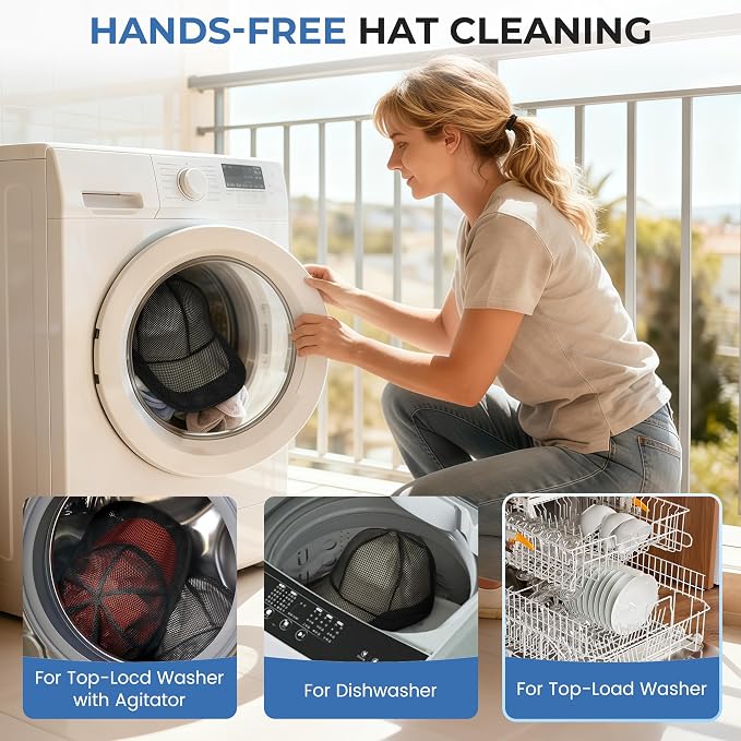 Hat Washer Cage for Baseball Caps, Hat Cleaner for Washing Machine & Dishwasher - Image 5