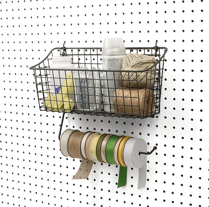 Spectrum Diversified Pegboard/Wall Mount Basket and Paper Towel Holder - Image 3