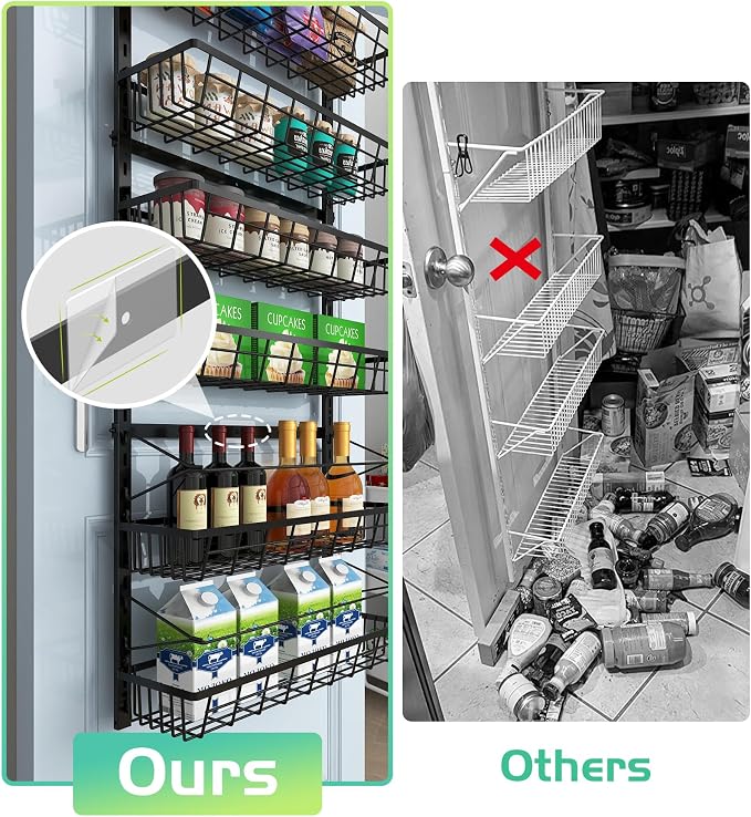 Over The Door Pantry Organizer, Wall Mount Spice Rack, Pantry Hanging Storage - Image 5