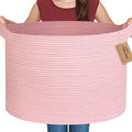 Extra Large Pink Basket, Blanket Storage by MEGASKET
