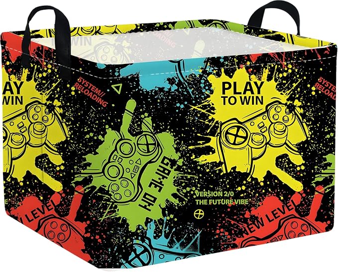 Rectangular Kids Storage Basket, Game Basket by FXOCSHE