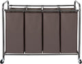 STO STO Laundry Sorter 4 Section, 4 Bag Clothes Hamper, Rolling Laundry Cart by STOSTO