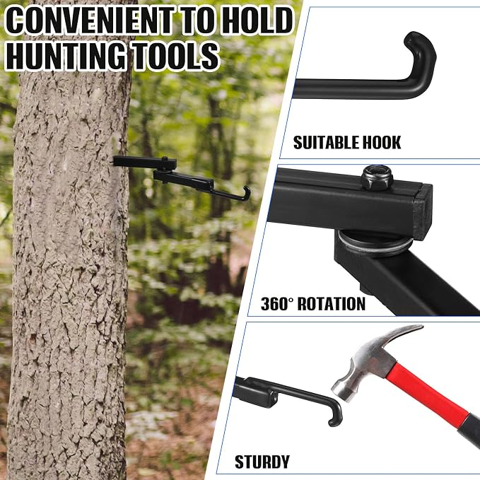 12 Pcs Tree Stand Bow Hanger Set Include 3 Pcs Folding Bow Hanger and 9 Pack - Image 3