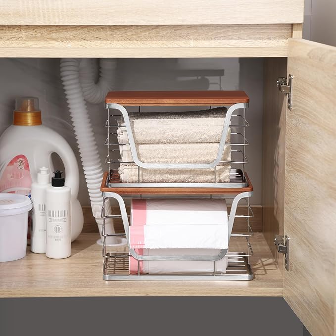 ALOCEO 2 Pack Stackable Storage Bins - Image 4
