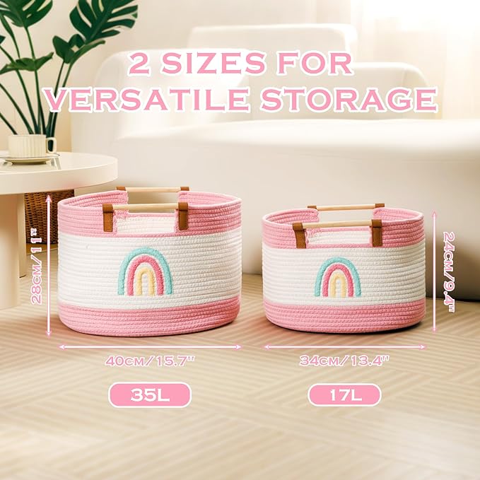 Toy Storage Bin Box for Kids Stuffed Animal Storage Basket for Blanket Baskets - Image 6