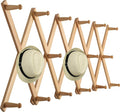 WEBI Accordion Wall Hanger, Expandable Wooden Hat Rack by WEBI