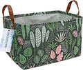 LANGYASHAN Rectangular Storage Bin Collapse Canvas Fabric Cartoon Storage Basket by LANGYASHAN