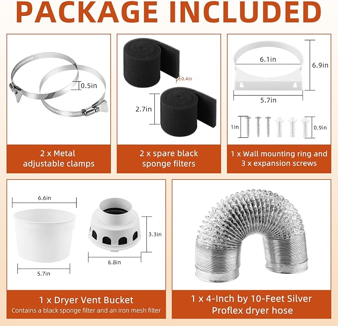 AMI PARTS TDIDVKZW Indoor Dryer Vent Kit - Image 2
