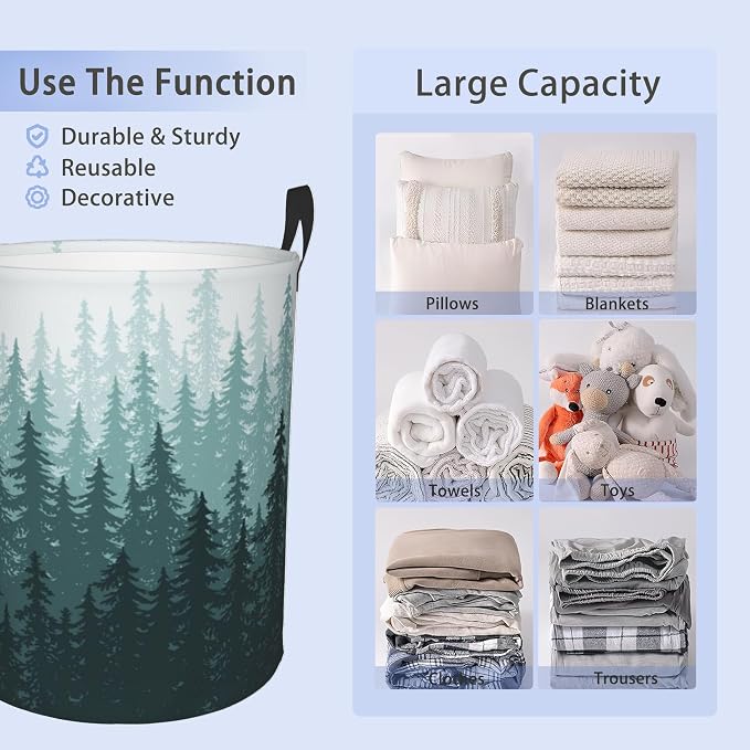Laundry Basket, Dirty Clothes Basket, Foldable Waterproof Oxford Cloth Storage - Image 3
