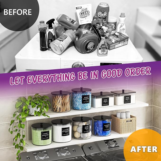 3 Pack Laundry Pods Container, Large Acrylic Detergent Powder Storage - Image 5