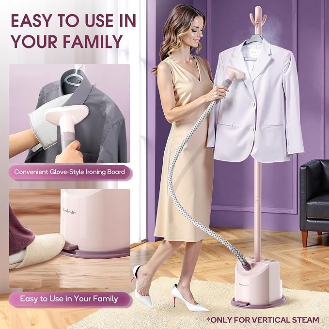 Newbealer Standing Garment Steamer - 1500W Full-Size Vertical Clothes Steamer - Image 5