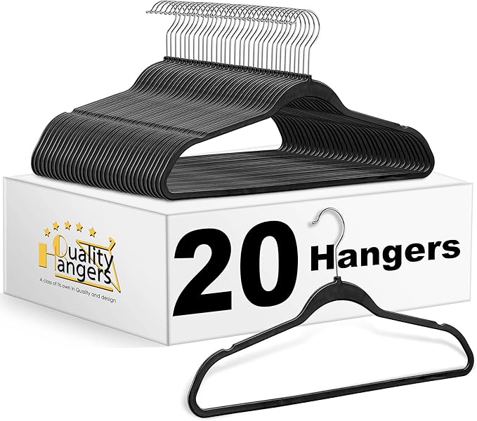 Quality Hangers 20 Pack Plastic Hangers by QualityHangers