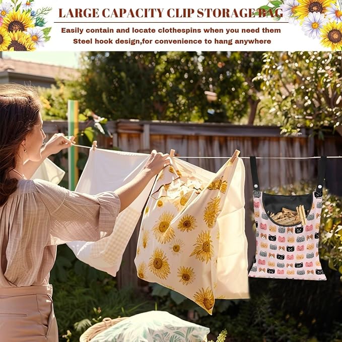 Cute Cats Hanging Clothes Pin Bag - Image 5