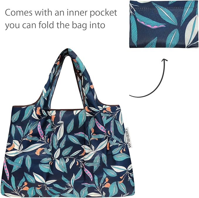 allydrew Large Foldable Tote Nylon Reusable Grocery Bag - Image 5