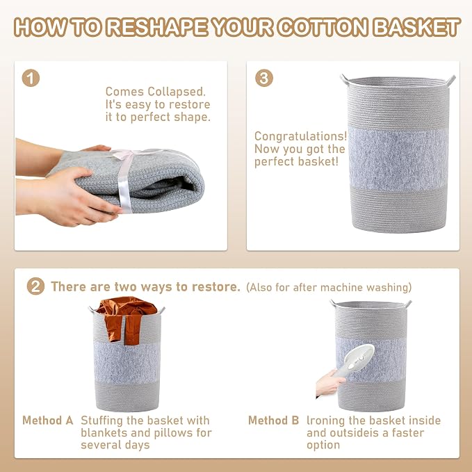 90L Jumbo Laundry Hamper, Tall Baby Nursery Hamper - Image 8