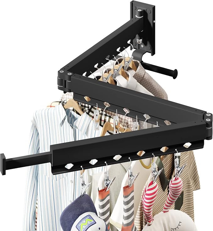 Wall Mounted Clothes Hanger, Clothes Drying Rack, Laundry Drying Rack, Clothes - Image 6