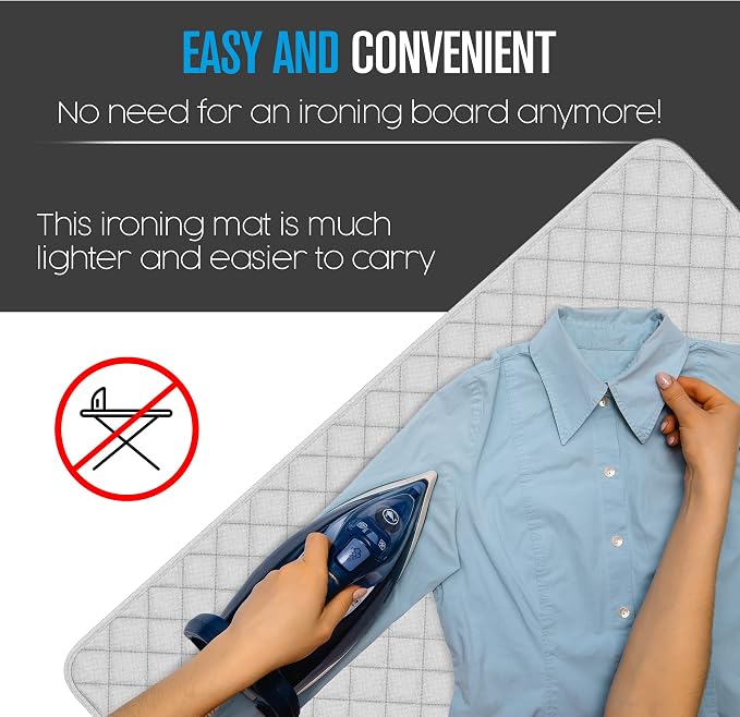 Houseables Ironing Mat, Ironing Pad, Iron Mat, Iron Pad, Dryer Top Protector - Image 6
