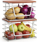 ALOCEO 2 Pack Stackable Storage Bins by ALOCEOWallHooksAdhesive