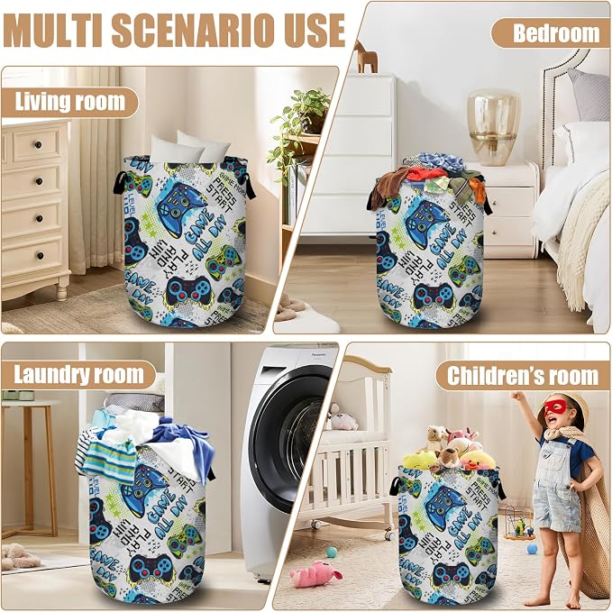 Cool Game Machine Laundry Basket, Colorful Games Laundry Hamper Tote Bag Dirty - Image 7