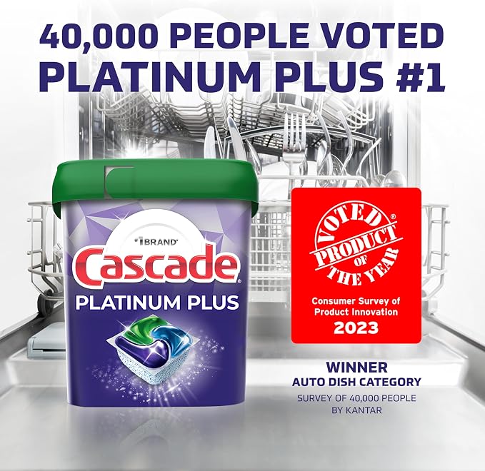 Cascade Platinum Plus ActionPacs Dishwasher Detergent Pods, Dishwasher Soap - Image 9
