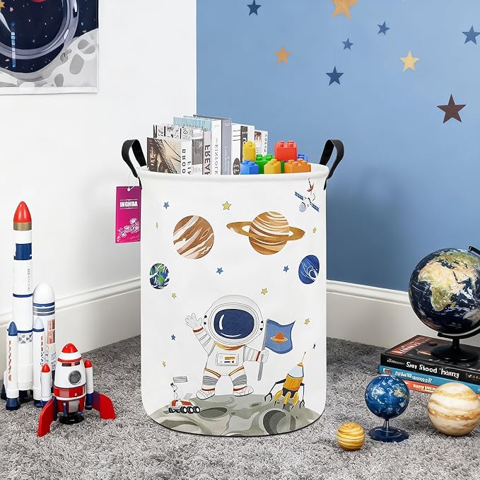 Laundry Hamper Large Canvas Fabric Lightweight Storage Basket/Toy - Image 4