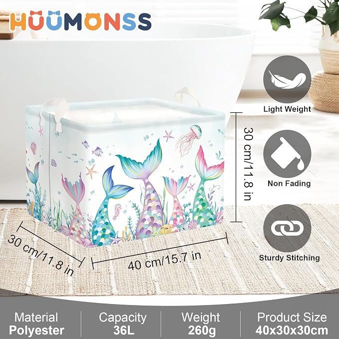 Fantasy Princess Laundry Hamper Colorful Large Storage Basket Collapsible - Image 6