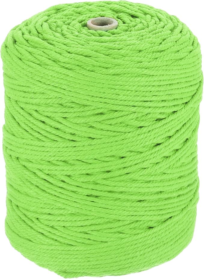 HARFINGTON Natural Macrame Cord 3mm x 328 Yards 4 Strand Twisted Cotton Macrame by HARFINGTON