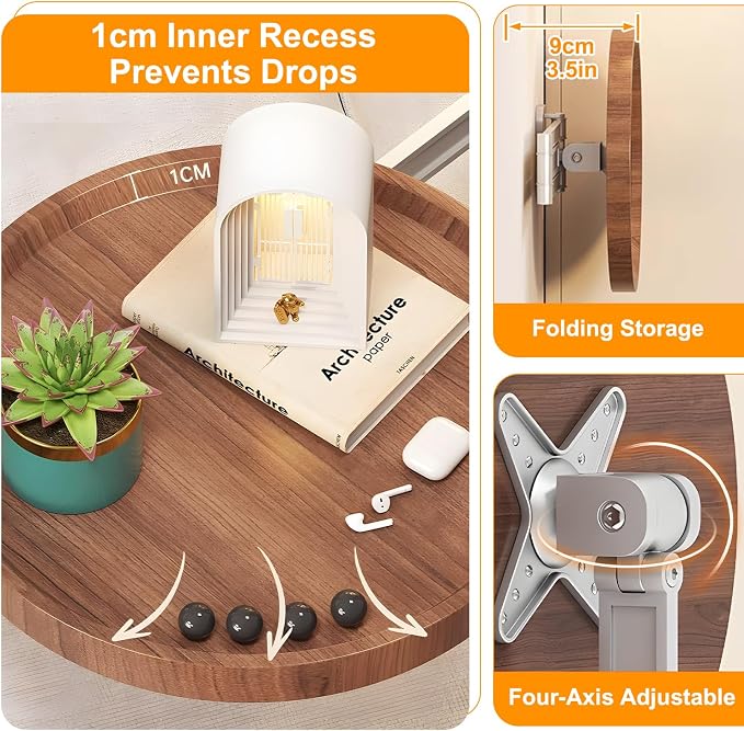 Wall Mounted Folding Table, Retractable Floating Desk - Image 6