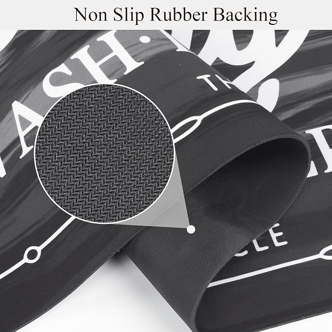 Pauwer Laundry Room Rug Runner 24"x60" Waterproof Rubber Laundry Mat Non Slip - Image 4