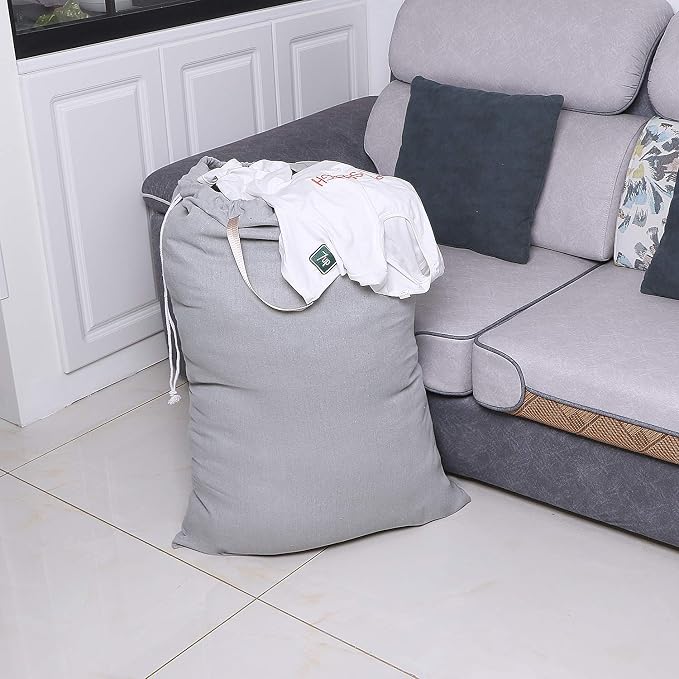 Heavy Duty Laundry Bag with Drawstring and Handle, Extra Large Travel Dirty - Image 7