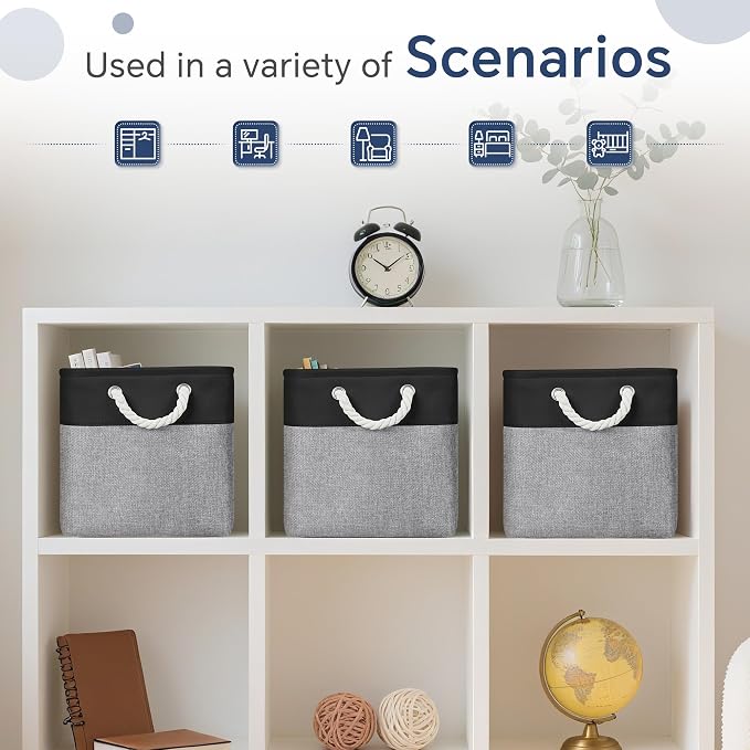 Fabric Cubes Storage Basket, 6 Pack 11x11 in - Image 8