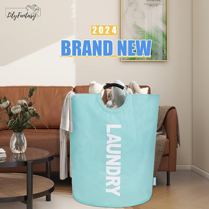 160L Large Laundry Basket, Collapsible Laundry Hamper - Image 6