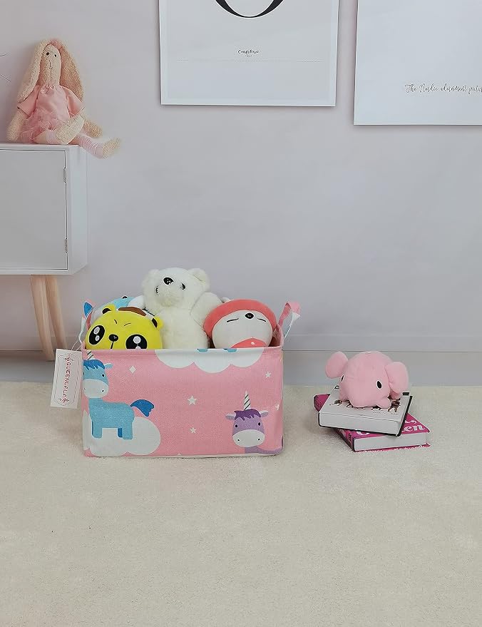 QUEENLALA Rectangular Laundry Hamper/Foldable Nursery Laundry Basket - Image 4