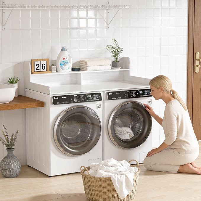 Piskyet Washer Dryer Countertop, 2- Tier Laundry Countertop - Image 7