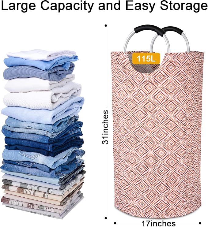 Dalykate Extra Large Laundry Basket 115L Collapsible Oxford Fabric Laundry - Image 3