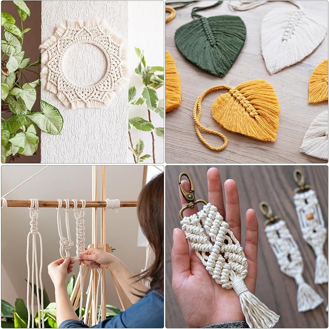 MECCANIXITY Cotton Rope Twisted Braided Twisted Single Strand Cord, Plant Hanger - Image 5