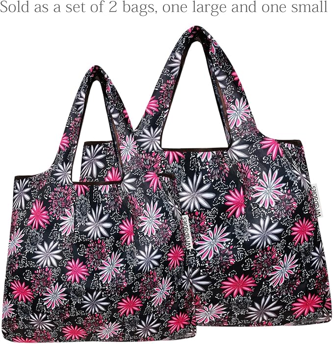 allydrew Large Foldable Tote Nylon Reusable Grocery Bag - Image 3