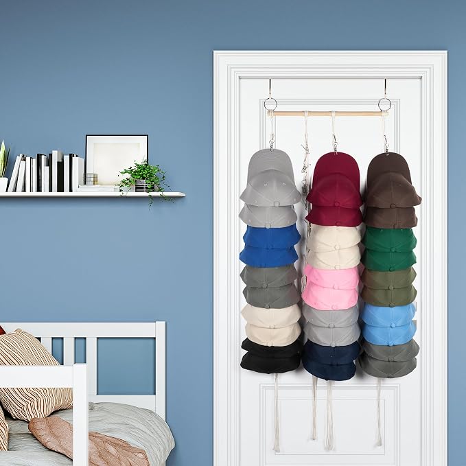 Over Door Hat Organizer Hanging Baseball Hat Organizer Storage - Image 2