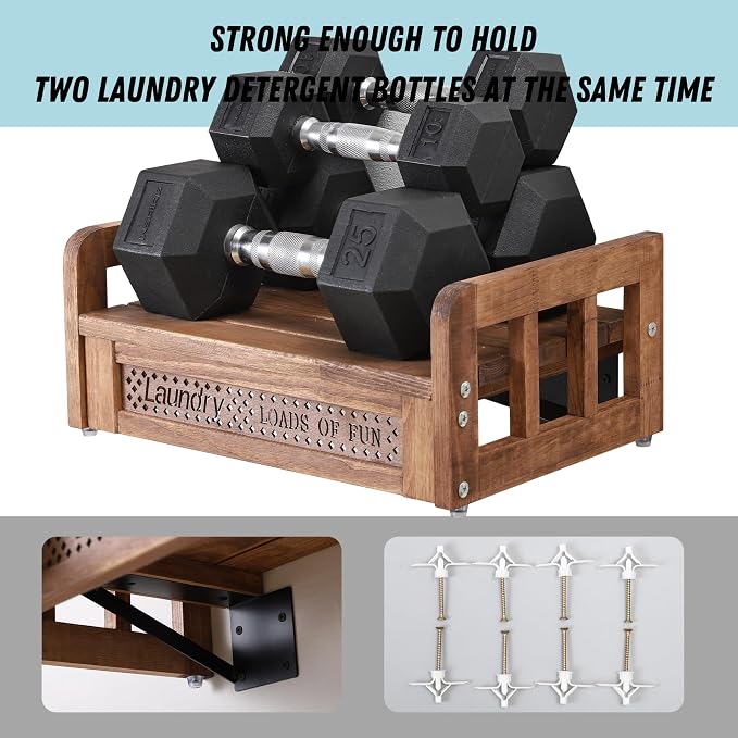 Wooden Laundry Detergent Holder Stand - Image 6