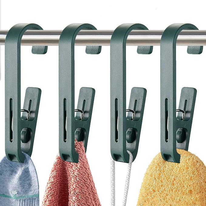 XoYoZo Laundry Hooks with Clips Hanger Closet Organizer Clamps Socks Boot Bras by XoYoZo