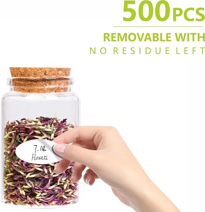 500 Removable Freezer Pantry Labels, Waterproof Tear Resistant Removable No - Image 3