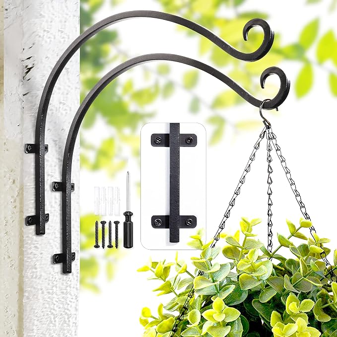 Heavy Duty Hanging Plant Bracket: 50lbs Weight Capacity by Lifyzoon
