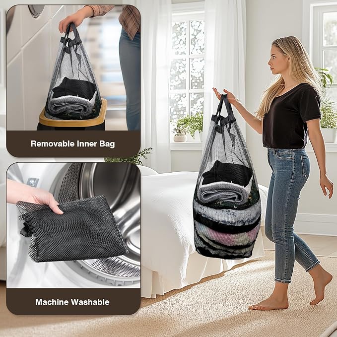 75L Slim Laundry Hamper with Lid, Dirty Clothes Hampers - Image 5