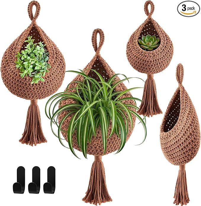 Honeydak Boho Decor Hanging Wall Baskets by Honeydak