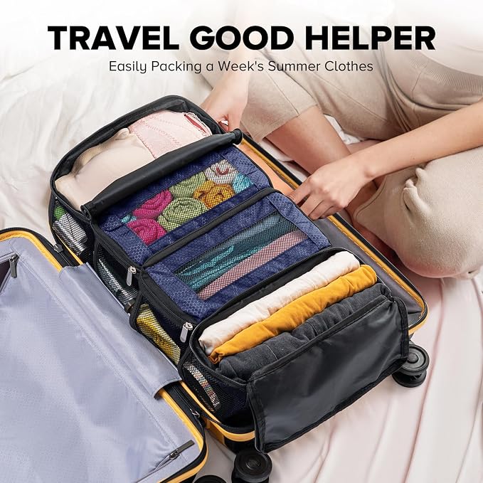 Suitcase Organizer, Travel Luggage Organizer Hanging Shelves Packing Cube - Image 6