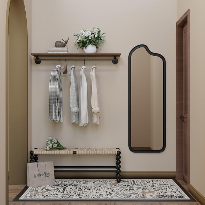Clothes Rack 48in, Wall Mounted Garment Rack - Image 8