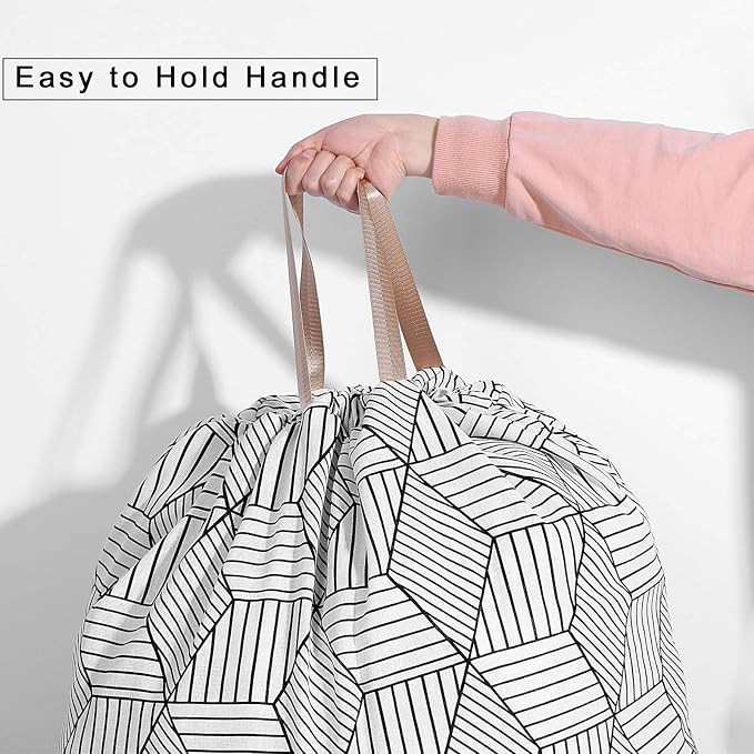 Extra Large Laundry Bag with Drawstring and Handle, Heavy Duty Travel Dirty - Image 3