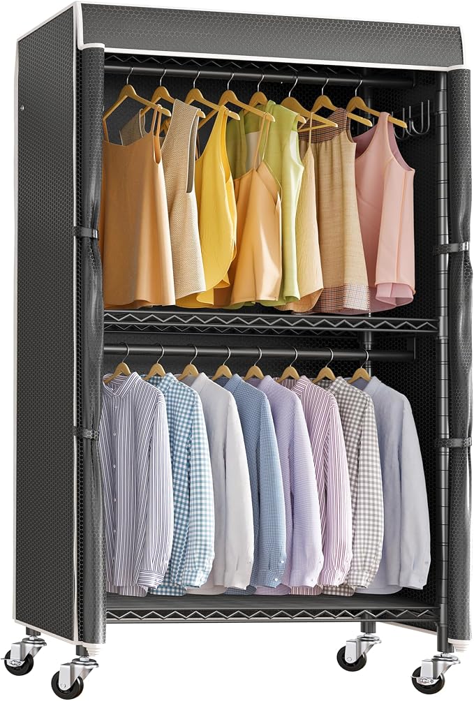 VIPEK R2C Medium Heavy Duty Clothes Rack Rolling Garment Rack by VIPEK
